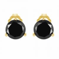 1ctblackdiamondstudsyellowgold